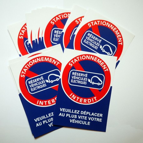 Autocollant « Réservé véhicules électriques », vue 4