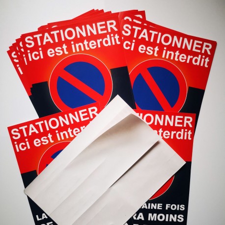 Autocollant « Stationner ici est interdit. La prochaine fois, ce sera moins sympa », A5, vue 5