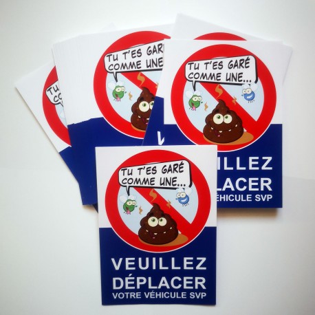 Autocollant « Tu t'es garé comme une merde », vue 11