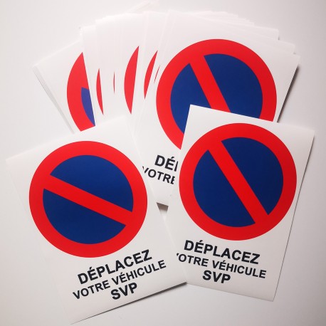 Autocollant « Déplacez votre véhicule SVP », grand format A5, vue 8