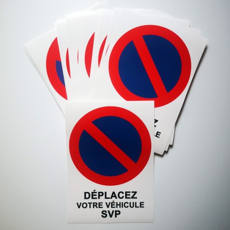 Autocollant « Déplacez votre véhicule SVP », grand format A5, vue 9