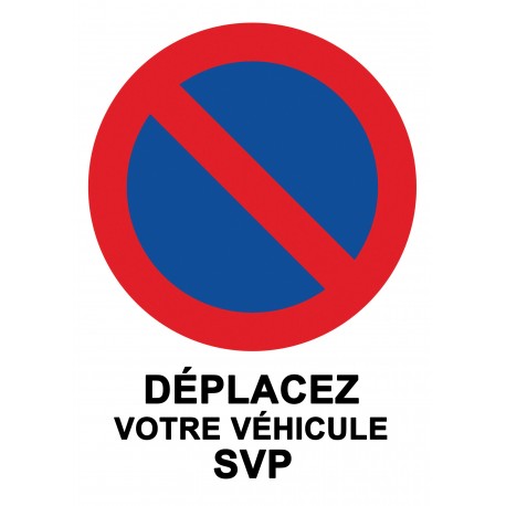 Autocollant « Déplacez votre véhicule SVP », grand format A5, vue 2