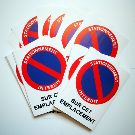 Autocollant « Stationnement interdit sur cet emplacement », grand format A5, vue 3