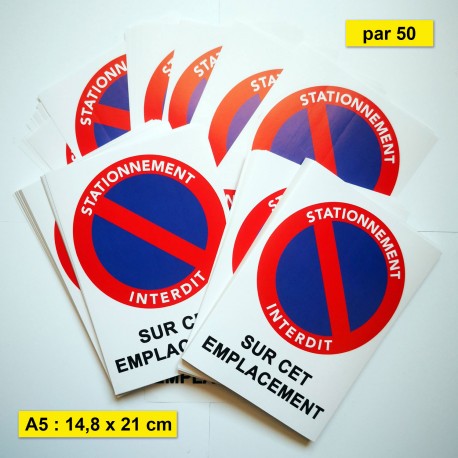 Autocollant « Stationnement interdit sur cet emplacement », grand format A5, vue 5