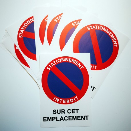Autocollant « Stationnement interdit sur cet emplacement », grand format A5, vue 9