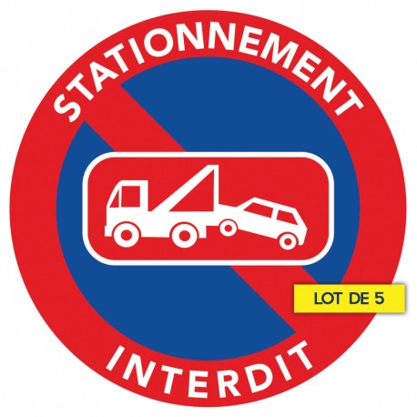Autocollant stationnement interdit, pictogramme fourrière, vue 4