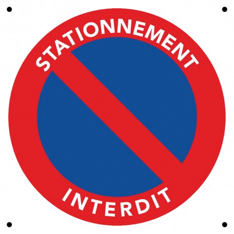 Panneau stationnement interdit en PVC, 25 × 25 cm