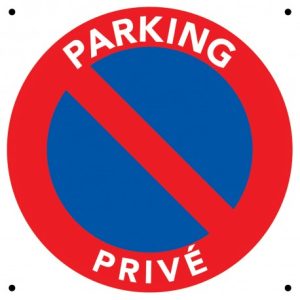 Panneau « Parking privé » en PVC, 25 × 25 cm