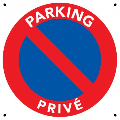 Panneau « Parking privé » en PVC, 25 × 25 cm