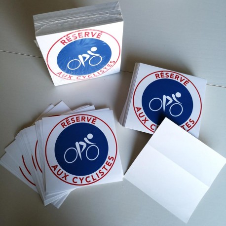 Autocollant « Réservé aux cyclistes », vue 3