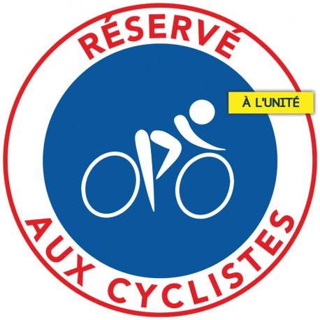 Autocollant « Réservé aux cyclistes », vue 5
