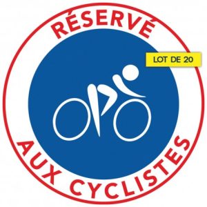 Autocollant « Réservé aux cyclistes »