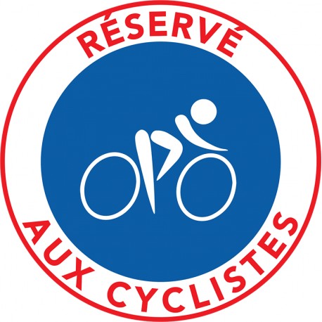 Autocollant « Réservé aux cyclistes », vue 2