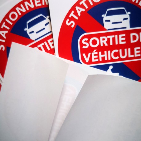 Autocollant « Sortie de véhicules », stationnement interdit, vue 11