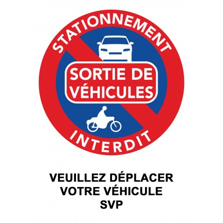 Autocollant « Sortie de véhicules », stationnement interdit, vue 9