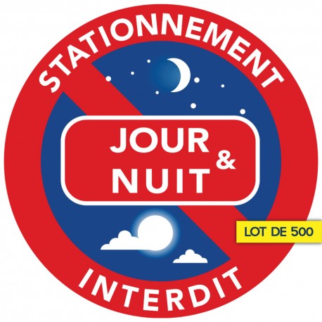 Autocollant stationnement interdit « Jour & nuit », vue 10