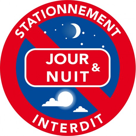 Autocollant stationnement interdit « Jour & nuit », vue 2