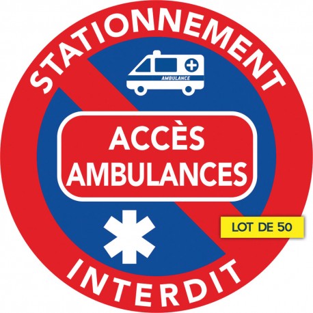 Autocollant stationnement interdit « Accès ambulances », vue 6