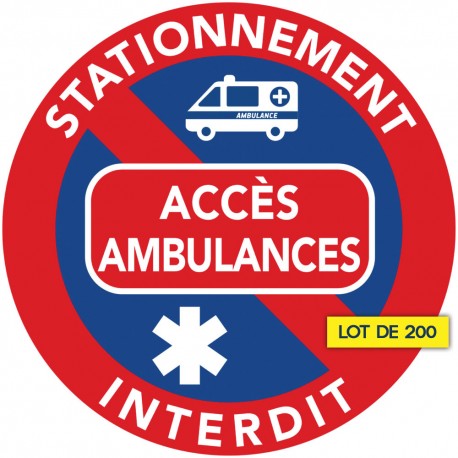 Autocollant stationnement interdit « Accès ambulances », vue 8