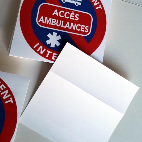 Autocollant stationnement interdit « Accès ambulances », vue 10