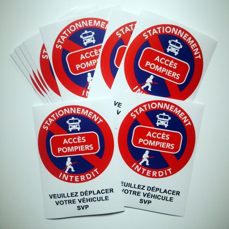 Autocollant stationnement interdit « Accès pompiers », vue 11