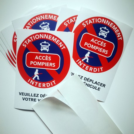 Autocollant stationnement interdit « Accès pompiers », vue 12