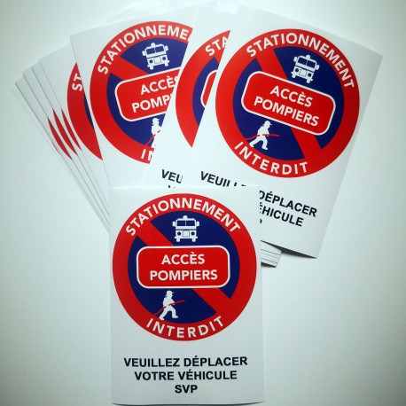 Autocollant stationnement interdit « Accès pompiers », vue 13