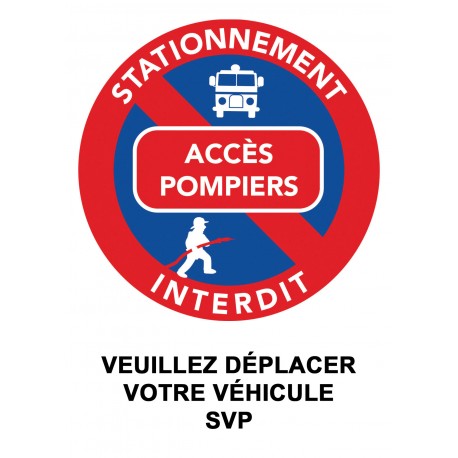Autocollant stationnement interdit « Accès pompiers », vue 9