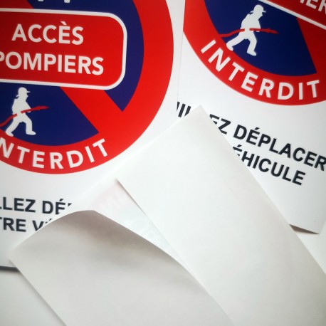 Autocollant stationnement interdit « Accès pompiers », vue 10