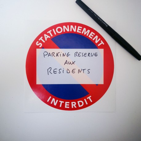 Autocollant stationnement interdit à personnaliser vous-même, vue 11