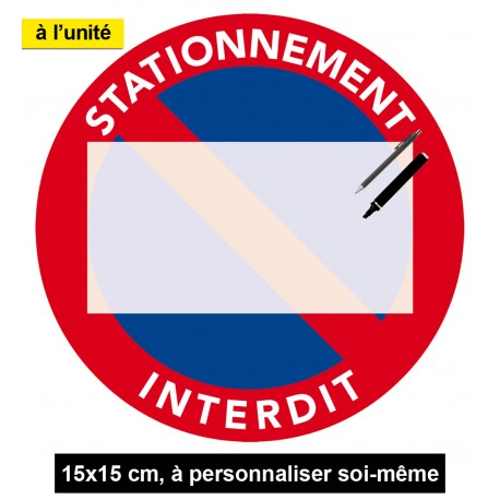 Autocollant stationnement interdit à personnaliser vous-même, vue 2