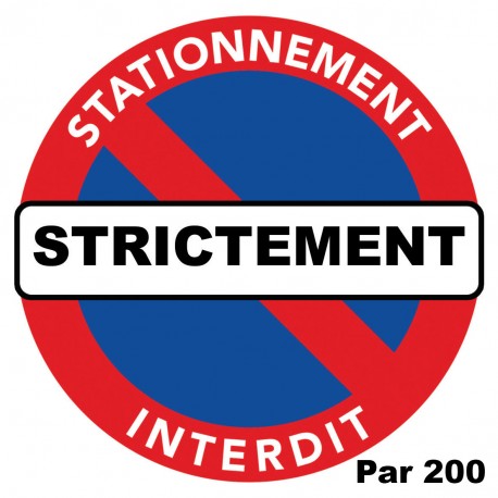 Autocollant « Stationnement strictement interdit », 10 × 10 cm, vue 3