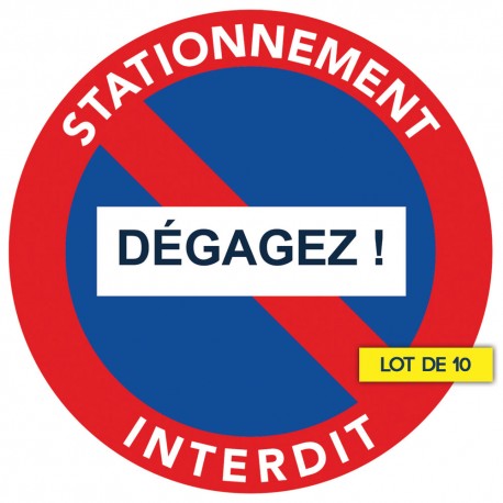 Autocollant stationnement interdit « Dégagez ! », vue 6