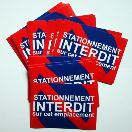 Autocollant « Stationnement interdit sur cet emplacement », petit format, vue 4