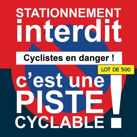 Autocollant « Cyclistes en danger, c'est une piste cyclable ! », vue 12